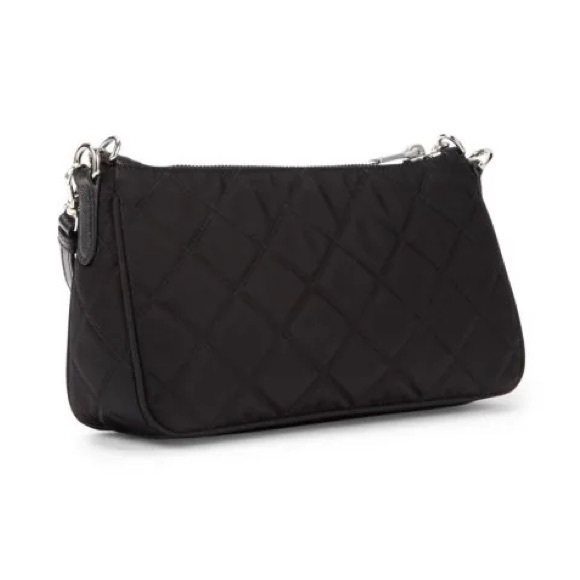 Prada Black Tessuto Quilted Nylon Convertible Crossbody Shoulder Bag - Picture 7 of 8